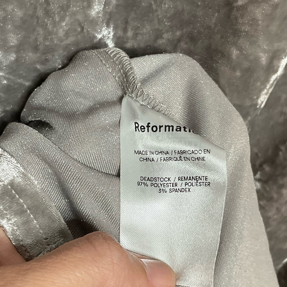 Reformation Silver Velvet Maxi Dress - Picture 11 of 15